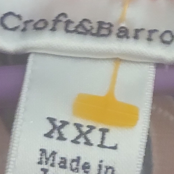 Croft & Barrow Paisley Peach and Black Top Size Size Xxl - Picture 4 of 4